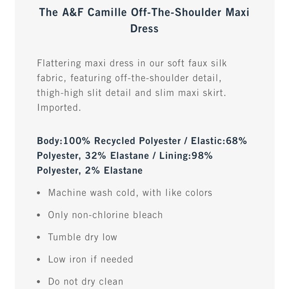 A&F Black ‘Camille Off Shoulder’ Dress - Picture 9 of 9